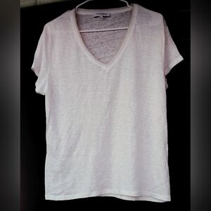 Gerard Darel Paris White Knit Top Size 2 Cotton/ Linen